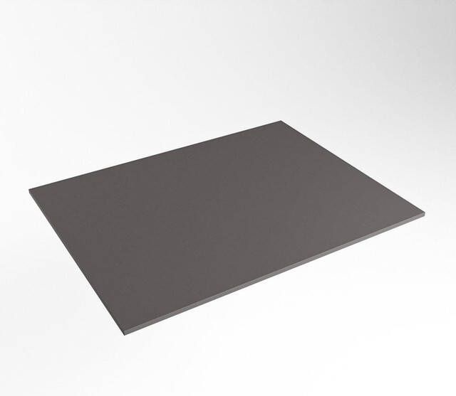 Mondiaz TOP 46 Topblad 40x46x0.9cm geschikt voor afdekplaat Solid surface Dark Grey TOP46-40X0.9DG