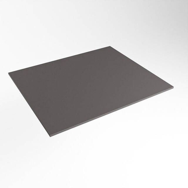 Mondiaz TOP 51 Topblad 40x51x0.9cm geschikt voor afdekplaat Solid surface Dark Grey TOP51-40X0.9DG