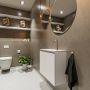 Mondiaz TURE Fonteinset 60x23x50cm 1 kraangat 2 deuren linen mat Wasbak midden Solid Surface Wit FK75341217 - Thumbnail 2