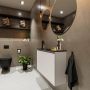 Mondiaz TURE Fonteinset 80x23x50cm 1 kraangat 2 deuren linen mat Wasbak links Solid Surface Zwart FK75341577 - Thumbnail 2