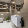 Mondiaz TURE Toiletmeubel 100x23x50cm met 0 kraangaten 2 deuren cale mat Wastafel Eden links Solid Surface Zwart FK75341613 - Thumbnail 2