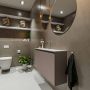 Mondiaz TURE Toiletmeubel 100x23x50cm met 0 kraangaten 2 deuren smoke mat Wastafel Eden midden Solid Surface Wit FK75341110 - Thumbnail 2