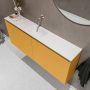 Mondiaz TURE Toiletmeubel 120x23x50cm met 0 kraangaten 2 deuren ocher mat Wastafel Eden midden Solid Surface Wit FK75341176 - Thumbnail 2
