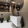 Mondiaz TURE Toiletmeubel 120x23x50cm met 1 kraangaten 2 deuren talc mat Wastafel Eden rechts Solid Surface Zwart FK75341388 - Thumbnail 2