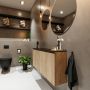 Mondiaz TURE Toiletmeubel 120x23x50cm met 1 kraangaten 2 deuren washed oak mat Wastafel Eden links Solid Surface Zwart FK75341647 - Thumbnail 2