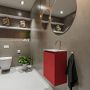 Mondiaz TURE Toiletmeubel 40x23x50cm met 0 kraangaten 1 deuren fire mat Wastafel Eden rechts Solid Surface Zwart FK75341539 - Thumbnail 2