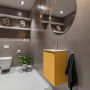 Mondiaz TURE Toiletmeubel 40x23x50cm met 0 kraangaten 1 deuren ocher mat Wastafel Eden links Solid Surface Zwart FK75341508 - Thumbnail 2