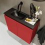 Mondiaz TURE Toiletmeubel 60x23x50cm met 0 kraangaten 2 deuren fire mat Wastafel Eden links Solid Surface Zwart FK75341543 - Thumbnail 2