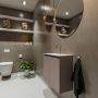Mondiaz TURE Toiletmeubel 60x23x50cm met 0 kraangaten 2 deuren smoke mat Wastafel Eden midden Solid Surface Wit FK75341098 - Thumbnail 2
