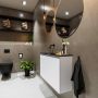 Mondiaz TURE Toiletmeubel 80x23x50cm met 0 kraangaten 2 deuren talc mat Wastafel Eden links Solid Surface Zwart FK75341375 - Thumbnail 2