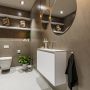 Mondiaz TURE Toiletmeubel 80x23x50cm met 0 kraangaten 2 deuren talc mat Wastafel Eden midden Solid Surface Zwart FK75341373 - Thumbnail 2