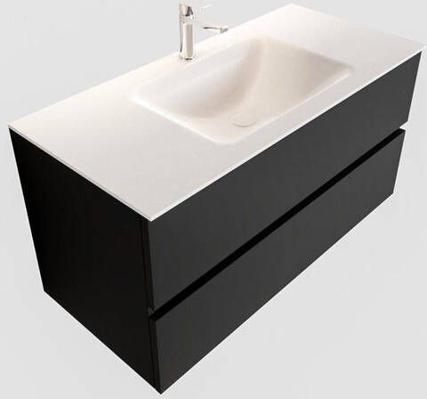 Mondiaz VICA Badkamermeubelset 100cm 2 lades wasbak Cloud midden 1 kraangat solid surface urban PC75341504