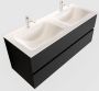 Mondiaz VICA Badkamermeubelset 120cm 2 lades wasbak Cloud dubbel 2 kraangaten solid surface urban PC75341514 - Thumbnail 1