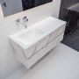 Mondiaz VICA Badkamermeubelset 120cm 2 lades wasbak Cloud links 0 kraangaten solid surface carrara marmer PC75341591 - Thumbnail 1