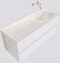 Mondiaz VICA Badkamermeubelset 120cm 2 lades wasbak Cloud rechts 0 kraangaten solid surface talc PC75341074 - Thumbnail 1