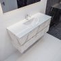 Mondiaz VICA Badkamermeubelset 120cm 2 lades wasbak Denia midden 1 kraangat keramiek carrara marmer PC75341579 - Thumbnail 1