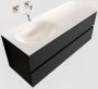 Mondiaz VICA Badkamermeubelset 120cm 2 lades wasbak Moon links 0 kraangaten solid surface urban PC75341476 - Thumbnail 1