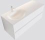 Mondiaz VICA Badkamermeubelset 120cm 2 lades wasbak Moon links 1 kraangat solid surface talc PC75341025 - Thumbnail 1