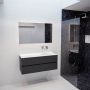 Mondiaz VICA Badkamermeubelset 120cm 2 lades wasbak Moon rechts 0 kraangaten solid surface darkgrey PC75341030 - Thumbnail 1