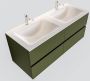 Mondiaz VICA Badkamermeubelset 120cm 4 lades wasbak Cloud dubbel 2 kraangaten solid surface army PC75341452 - Thumbnail 1