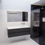 Mondiaz VICA Badkamermeubelset 150cm 2 lades wasbak Cloud rechts 0 kraangaten solid surface darkgrey PC75341098 - Thumbnail 1
