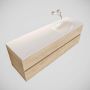 Mondiaz VICA Badkamermeubelset 150cm 2 lades wasbak Moon rechts 0 kraangaten solid surface washed oak PC75341210 - Thumbnail 1