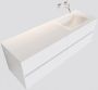 Mondiaz VICA Badkamermeubelset 150cm 4 lades wasbak Cloud rechts 0 kraangaten solid surface talc PC75341141 - Thumbnail 1