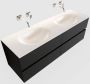Mondiaz VICA Badkamermeubelset 150cm 4 lades wasbak Moon dubbel 0 kraangaten solid surface urban PC75341538 - Thumbnail 1