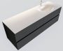 Mondiaz VICA Badkamermeubelset 150cm 4 lades wasbak Moon rechts 1 kraangat solid surface darkgrey PC75341138 - Thumbnail 1