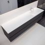 Mondiaz VICA Badkamermeubelset 200cm 4 lades wasbak Cloud rechts 1 kraangat solid surface darkgrey PC75341658 - Thumbnail 1