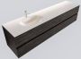 Mondiaz VICA Badkamermeubelset 200cm 4 lades wasbak Moon links 1 kraangat solid surface dark brown PC75341663 - Thumbnail 1