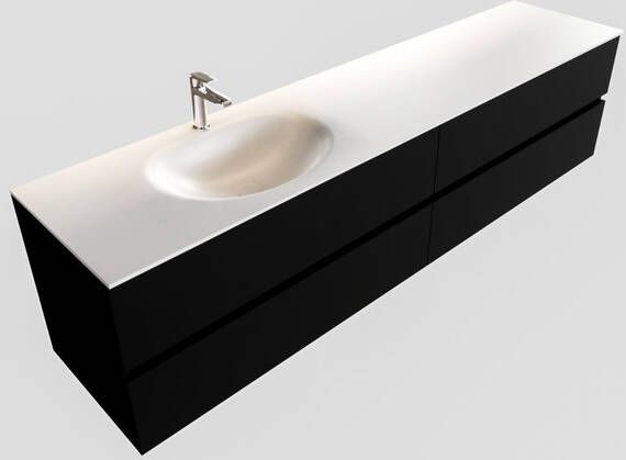 Mondiaz VICA Badkamermeubelset 200cm 4 lades wasbak Moon links 1 kraangat solid surface urban PC75341699