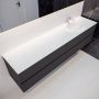 Mondiaz VICA Badkamermeubelset 200cm 4 lades wasbak Moon rechts 1 kraangat solid surface darkgrey PC75341646 - Thumbnail 1