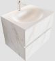 Mondiaz VICA Badkamermeubelset 60cm 2 lades wasbak Moon midden 1 kraangat solid surface carrara marmer PC75341549 - Thumbnail 1