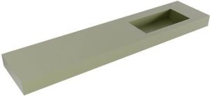 Mondiaz ZINK Army vrijhangende wastafel 200cm rechts rand 12cm XM49449Army