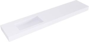 Mondiaz ZINK Cale vrijhangende wastafel 220cm Positie wasbak links rand 12cm XM49456Cale