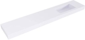 Mondiaz ZINK Cale vrijhangende wastafel 230cm rechts rand 12cm XM49461Cale