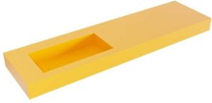 Mondiaz ZINK Ocher vrijhangende wastafel 170cm links rand 12cm XM49436Ocher