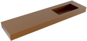 Mondiaz ZINK Rust vrijhangende wastafel 180cm rechts rand 12cm XM49441Rust