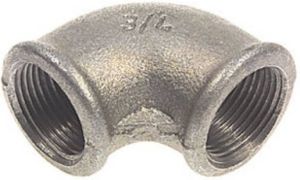 Nefit Ind Nr90 knie 90° met 2 x binnendraad 1 4 zwart 9170900001