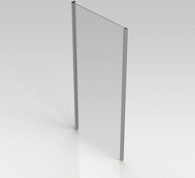 Nemo Go Belo vaste wand 90x190cm 6mm easy clean glas profielen aluminium verchroomd regelbaar 86.5-89cm S205090