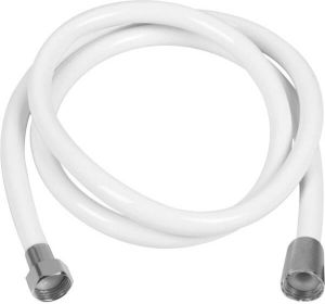 Nemo Go flexibel doucheslang kunststof 150 cm wit moeren verchroomd SY59-150CM