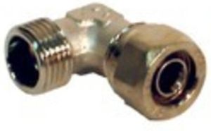 Nemo Go Pex Alu klem bocht- Ø16mm x 1 2M verchroomd A48411