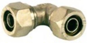 Nemo Go Pex Alu klem bocht Ø16mm x Ø16mm verchroomd (per 5) B48102
