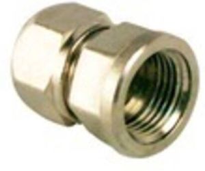 Nemo Go Pex Alu klem rechte koppeling Ø16mm x 1 2F verchroomd A48402