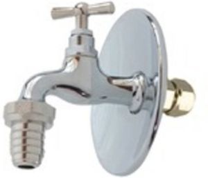 Nemo Go Pex-Alu klem set gevelplaat dubbel dienstkraan en pex-koppeling 1 2 x Ø16mm verchroomd A49758