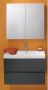 Nemo Go Roxanne set 80 cm meubel compleet anthraciet met onderbouw tablet spiegelkast en verlichting SKU 926612 - Thumbnail 2