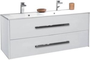 Nemo Go Selena Onderbouw 1200x498x500mm wit hoogglans met 2 laden softclose met greep in chroom 929295