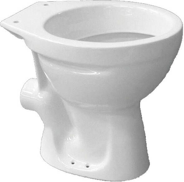 Nemo Go vrijstaande wc pot 47 6x35 7x39 1cm porselein wit muuraansluiting zonder zitting DELTA WC P (FS175235CK0000)