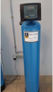 Nemo Skill AquaOMatic Aqua 1000 Simplex 54 waterverzachter harstank met afzonderlijke zoutbak 100 liter hars inclusief waterteller en bypass inbedrijfstelling flexibel voor verwarming 750mm 54 mf 4301050337